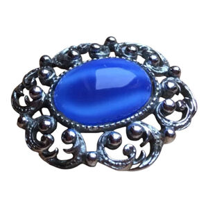 Women's Unbranded Brooch, OS, Blue Vintage 0803